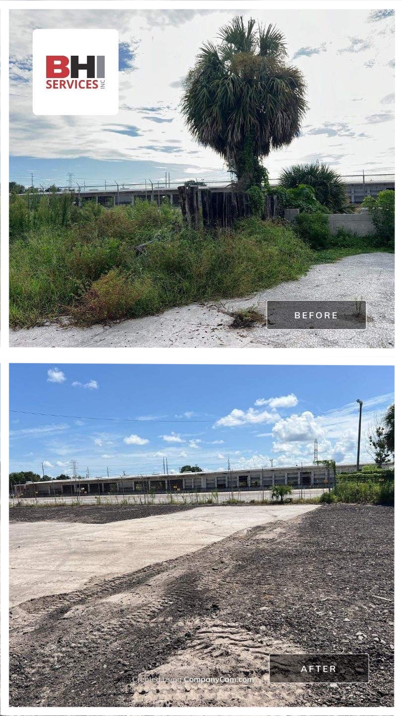 Industrial site cleanup and back-lot improvement in Tampa, Florida, to create usable tenant space